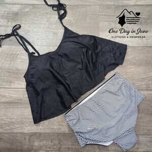 Souqfone High Waist Flounce Bikini Swimsuit Size M